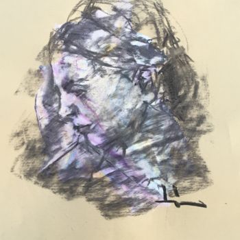 Drawing titled "Color Shadow 5" by Dominique Dève, Original Artwork, Charcoal