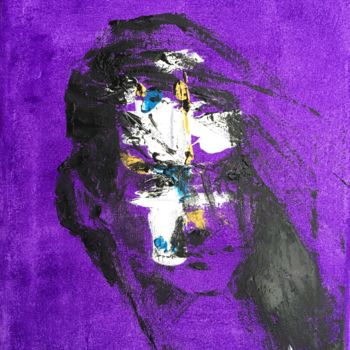 Painting titled "intense" by Dominique Dève, Original Artwork, Acrylic