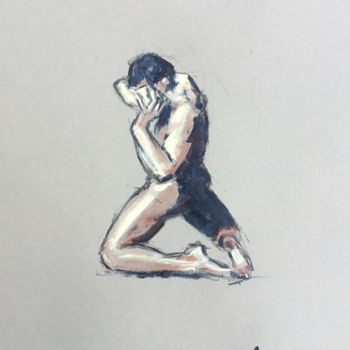 Peinture intitulée "Nudeart Study 2" par Dominique Dève, Œuvre d'art originale, Acrylique