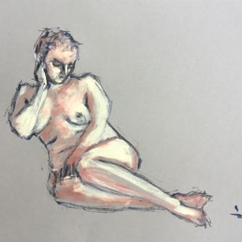 Peinture intitulée "Nudeart Study 3" par Dominique Dève, Œuvre d'art originale, Acrylique