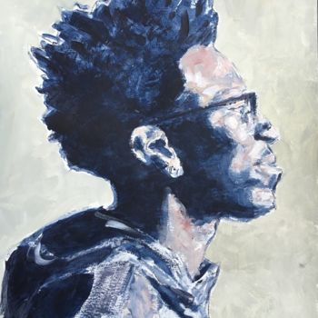 「Profil」というタイトルの絵画 Dominique Dèveによって, オリジナルのアートワーク, アクリル