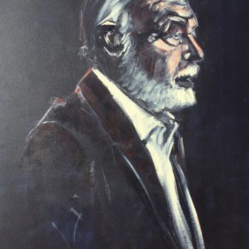 Painting titled "Grand Portrait" by Dominique Dève, Original Artwork, Acrylic