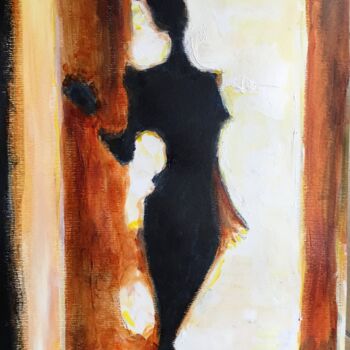 Pintura titulada "Silhouette #3, Hello" por Dominique Dève, Obra de arte original, Acrílico