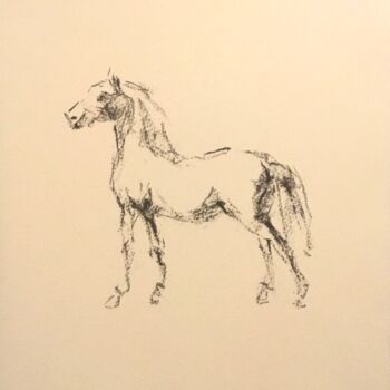 "Horse Study inspire…" başlıklı Resim Dominique Dève tarafından, Orijinal sanat, Karakalem