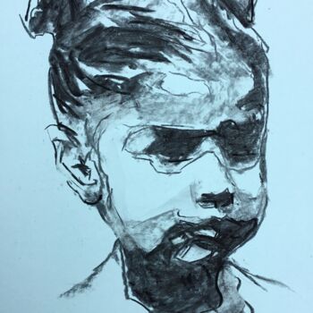 Drawing titled "Young Dark New Seri…" by Dominique Dève, Original Artwork, Charcoal