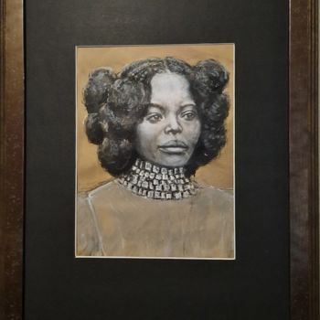 Peinture intitulée "Black woman slave" par Dominique Dugasse, Œuvre d'art originale, Acrylique