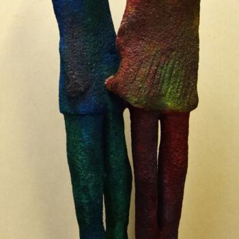 Sculpture intitulée "Chloé et sa copine…" par Dominique Dupont Dartevelle, Œuvre d'art originale