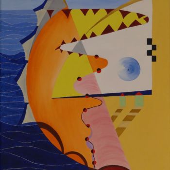 Картина под названием "La Concha" - Dominique Frampier, Подлинное произведение искусства, Масло