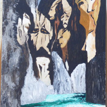 Картина под названием "les-gorges-du-verdo…" - Dominique Gascoin, Подлинное произведение искусства, Масло