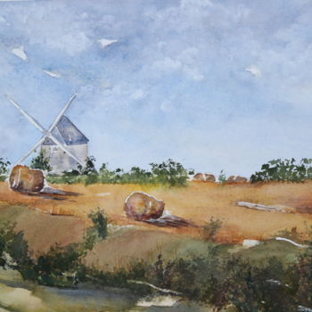 Painting titled "Journée d'été" by Dominique Hernandez, Original Artwork