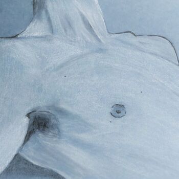 Drawing titled "Chest" by Dominique Hieaux, Original Artwork, Conté