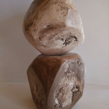 Sculpture titled "Binaire" by Dominique Jolivet, Original Artwork, Ceramics