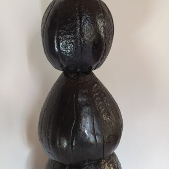 Skulptur mit dem Titel "Equilibre géometriq…" von Dominique Jolivet, Original-Kunstwerk, Keramik