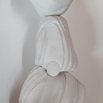 Sculptuur getiteld "Equilibre géometriq…" door Dominique Jolivet, Origineel Kunstwerk, Keramiek