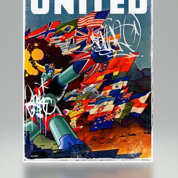 "Goldorak United" başlıklı Tablo Dominique Kleiner tarafından, Orijinal sanat, Dijital Resim