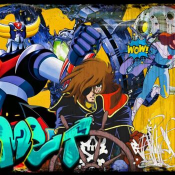 Pintura intitulada "Graffitis Héros" por Dominique Kleiner, Obras de arte originais, Pintura digital