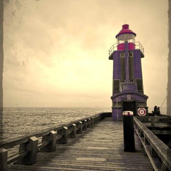 Photography titled "Phare de Fécamp" by Dominique Kleiner, Original Artwork, Digital Photography