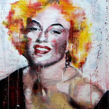 Peinture intitulée "Marilyn Monroe N°5" par Lajous Dominique Dit Lajdo, Œuvre d'art originale, Acrylique