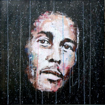 Peinture intitulée "Bob Marley, hommage" par Lajous Dominique Dit Lajdo, Œuvre d'art originale, Acrylique