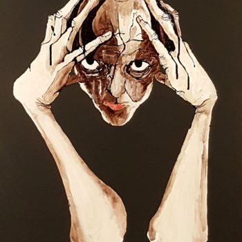 Painting titled "PdT" by Dominique Laude, Original Artwork, Oil