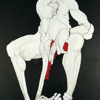Malarstwo zatytułowany „Eréthisme” autorstwa Dominique Laude, Oryginalna praca, Olej