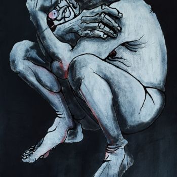 Рисунок под названием "Les apparences" - Dominique Laude, Подлинное произведение искусства, Пастель