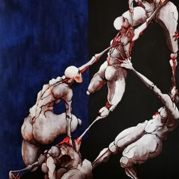 Peinture intitulée "Search" par Dominique Laude, Œuvre d'art originale, Huile