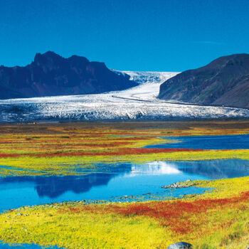 Photographie intitulée "Islande glacier vat…" par Dominique Leroy, Œuvre d'art originale