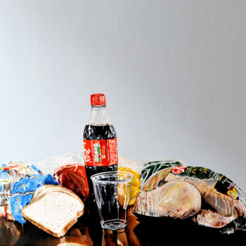 Pintura titulada "Art plastique" por Dominique Manchet, Obra de arte original, Oleo Montado en Bastidor de camilla de madera