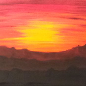 Malerei mit dem Titel "Sunset" von Dominique Meier, Original-Kunstwerk, Acryl
