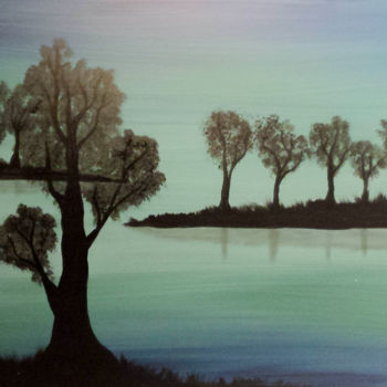 绘画 标题为“Charming Lagoon” 由Dominique Meier, 原创艺术品, 丙烯