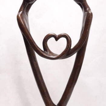 Sculpture intitulée "la chance en amour" par Dominique Peri, Œuvre d'art originale, Bronze
