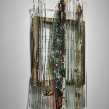 Skulptur mit dem Titel "Personnalité" von Dominique Plastre, Original-Kunstwerk, Glas