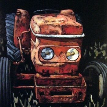 Painting titled "renault 92x73" by Dominique Richard, Original Artwork, Acrylic