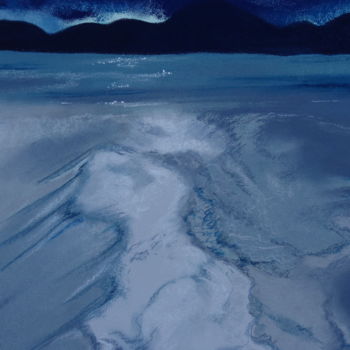 Painting titled "Luskentyre Beach 1" by Dominique Righi, Original Artwork, Pastel