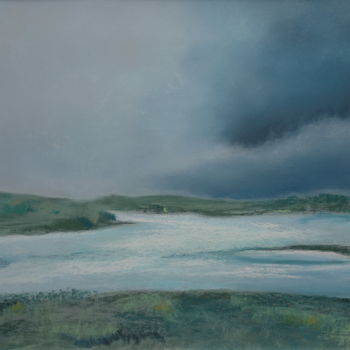 Painting titled "Uig Beach. 1" by Dominique Righi, Original Artwork, Pastel