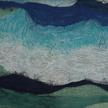 Картина под названием "Ondes glacées" - Dominique Righi, Подлинное произведение искусства, Пастель