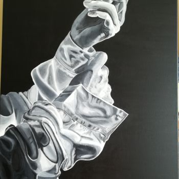 Peinture intitulée "Les mains" par Dominique Salmon, Œuvre d'art originale, Huile