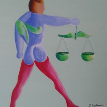 Peinture intitulée "" Balance " 2015" par Dominique Salmon, Œuvre d'art originale, Acrylique