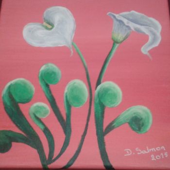 Painting titled "" Arum " 2015" by Dominique Salmon, Original Artwork, Acrylic