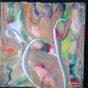 Painting titled "" Effervescence " 2…" by Dominique Salmon, Original Artwork, Acrylic