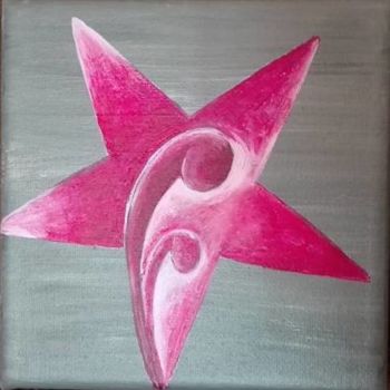 Painting titled "Noël 2" by Dominique Salmon, Original Artwork, Acrylic