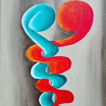 Painting titled "enlaces.jpg" by Dominique Salmon, Original Artwork, Acrylic