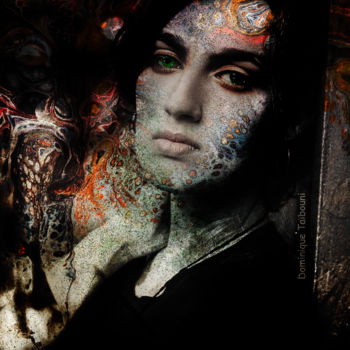 Arts numériques intitulée "Frida" par Dominique Taïbouni, Œuvre d'art originale, Photo montage