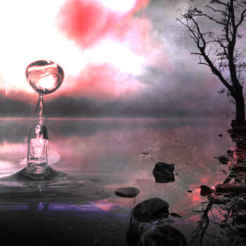 Arts numériques intitulée "la goutte d'eau" par Dominique Taïbouni, Œuvre d'art originale, Photo montage
