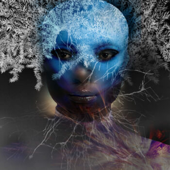 Arts numériques intitulée "Extra bleue" par Dominique Taïbouni, Œuvre d'art originale, Photo montage