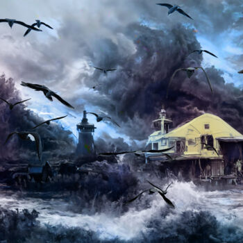 Arts numériques intitulée "L'Arche de Noé en d…" par Dominique Taïbouni, Œuvre d'art originale, Image générée par l'IA