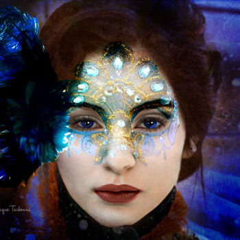 Arts numériques intitulée "masque pastel" par Dominique Taïbouni, Œuvre d'art originale, Photo montage