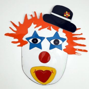 Escultura intitulada "clown" por Dominique Balouet Art, Obras de arte originais, Metais