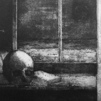 Gravures & estampes intitulée "Memento mori" par Dominique Berton, Œuvre d'art originale